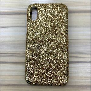 Gold Glitter Silicone Phone Case For iPhone XR - 6”x 4”x 0.5”